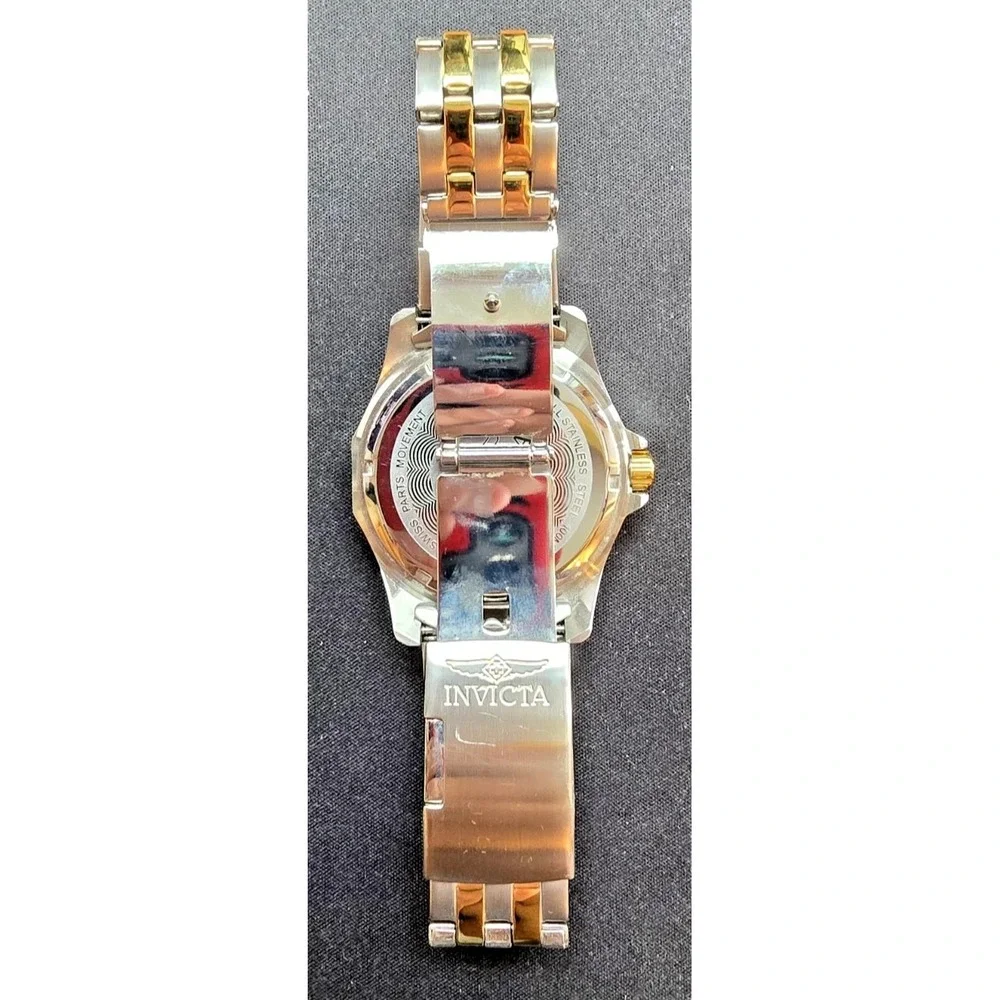 Invicta 5242 Men Specialty Two Tone Black Dial Swiss Watch 100M Water Resist